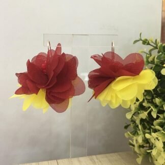 Aros flor de tela