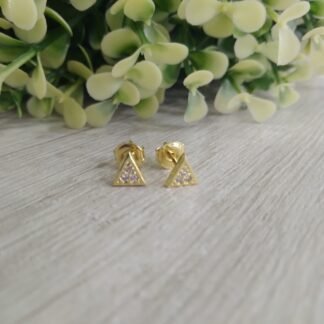 Aros Goldfield tri?ngulos con circones