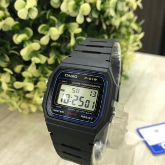 RELOJ CASIO F-91 orilla azul