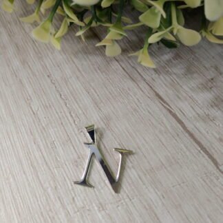 Colgante plata letra N