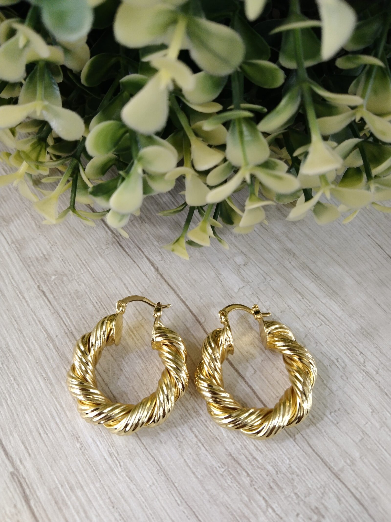 Aros argolla ba?o en oro