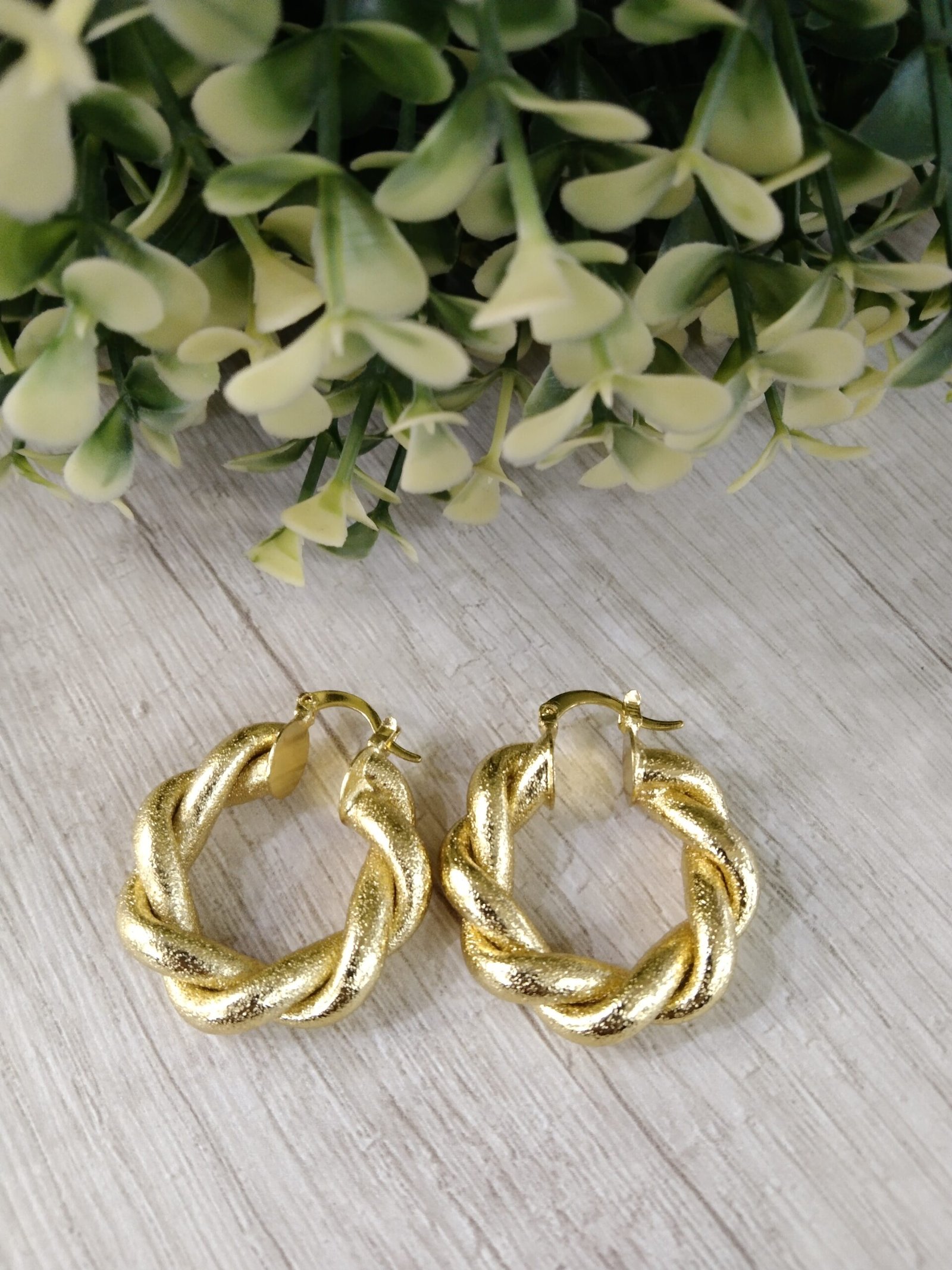 Aros argolla ba?o en oro
