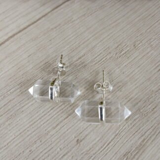 Aros plata cuarzo cristal