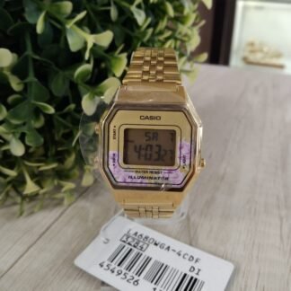 Reloj Casio LA680WGA dorado flores