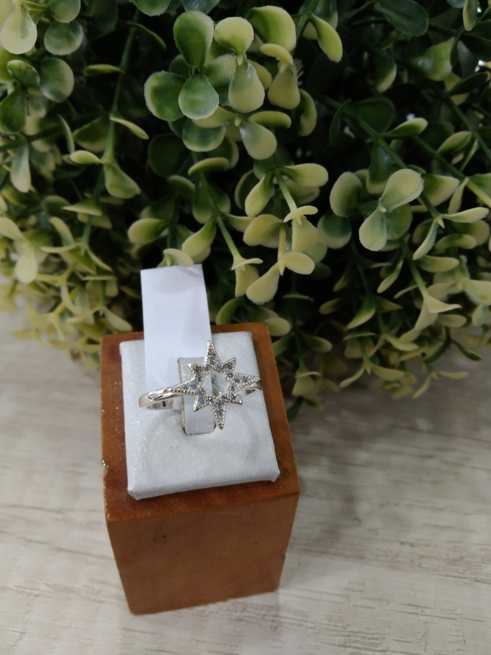 Anillo plata estrella nro 16