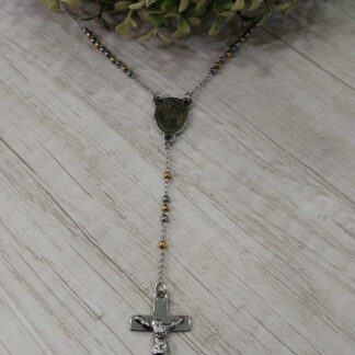 Collar acero rosario