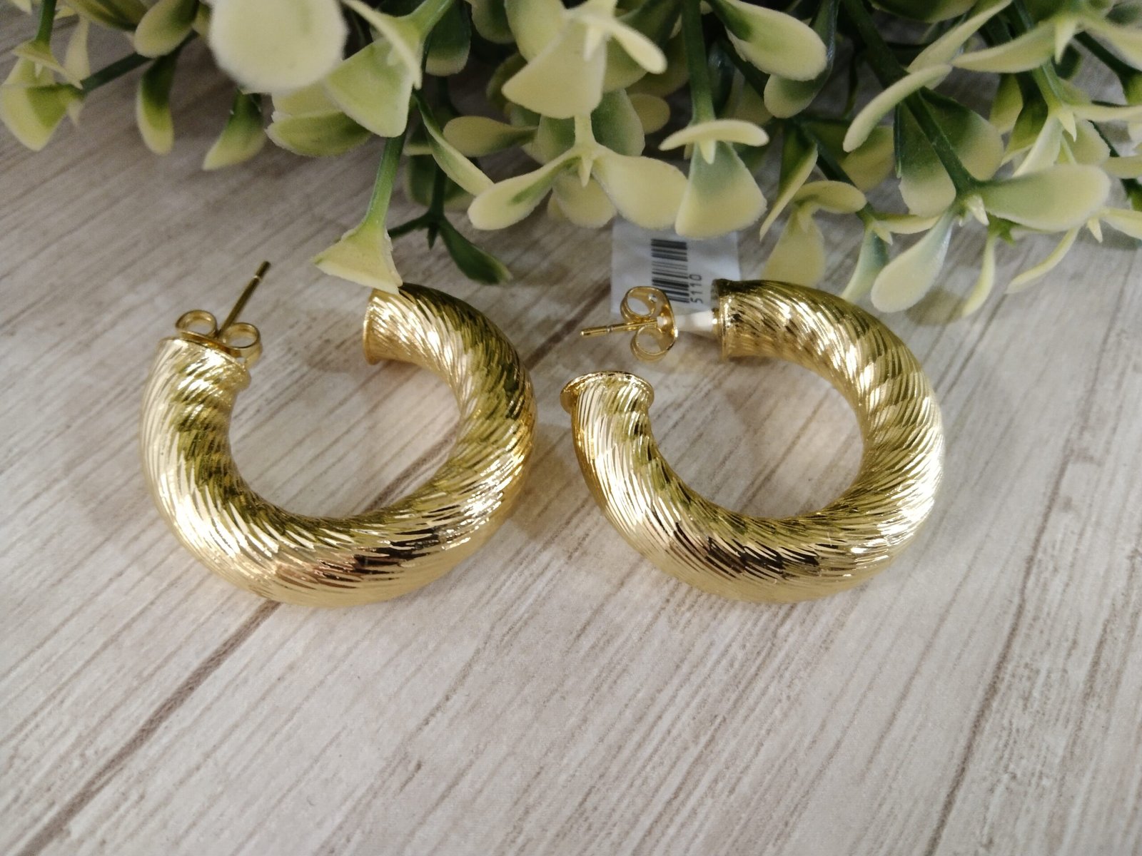 Aros Ba?o en oro argolla semitubo