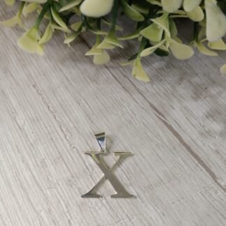 Colgante plata letra X