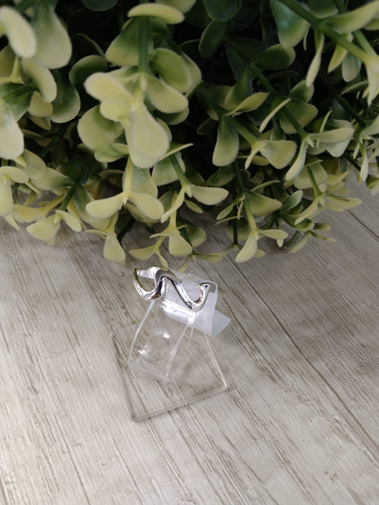 Anillo plata olas