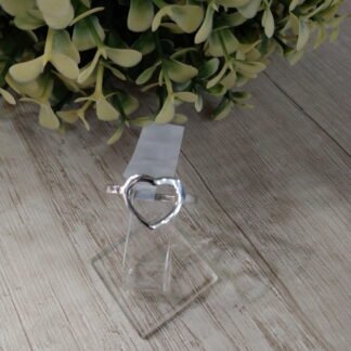Anillo plata coraz?n nro 21