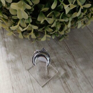 Anillo plata medialuna nro 10