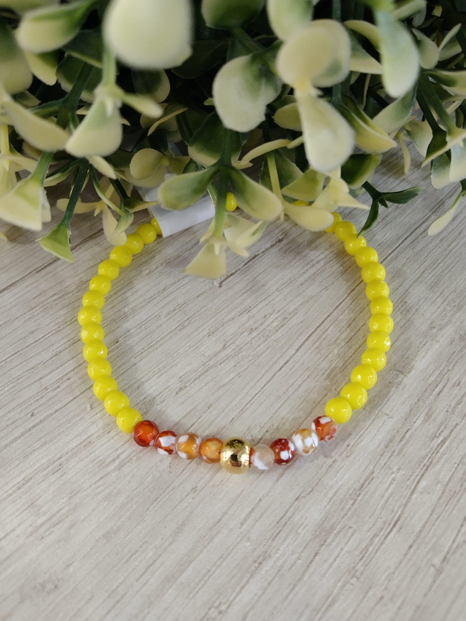 IMG_20220610_114426 Pulsera cristales amarillos - Imagen 1