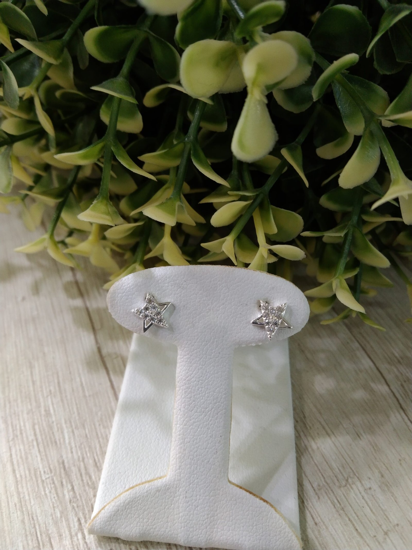 Aros plata estrella circones