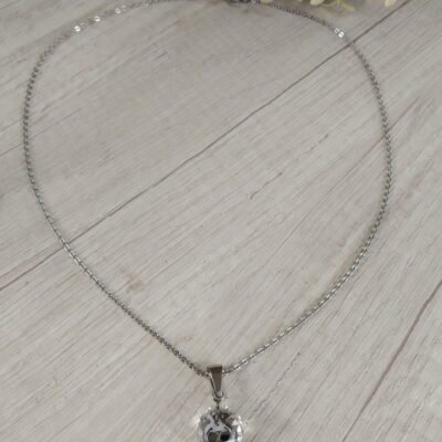 Collar Acero esfera crista oso