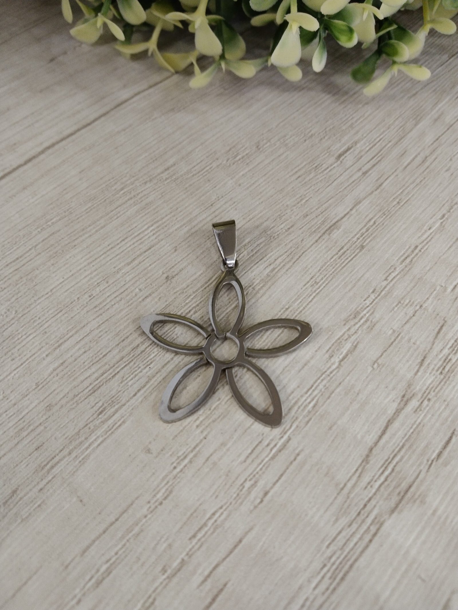 Colgante Acero flor