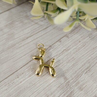 Colgante Ba?o en oro Perro globo