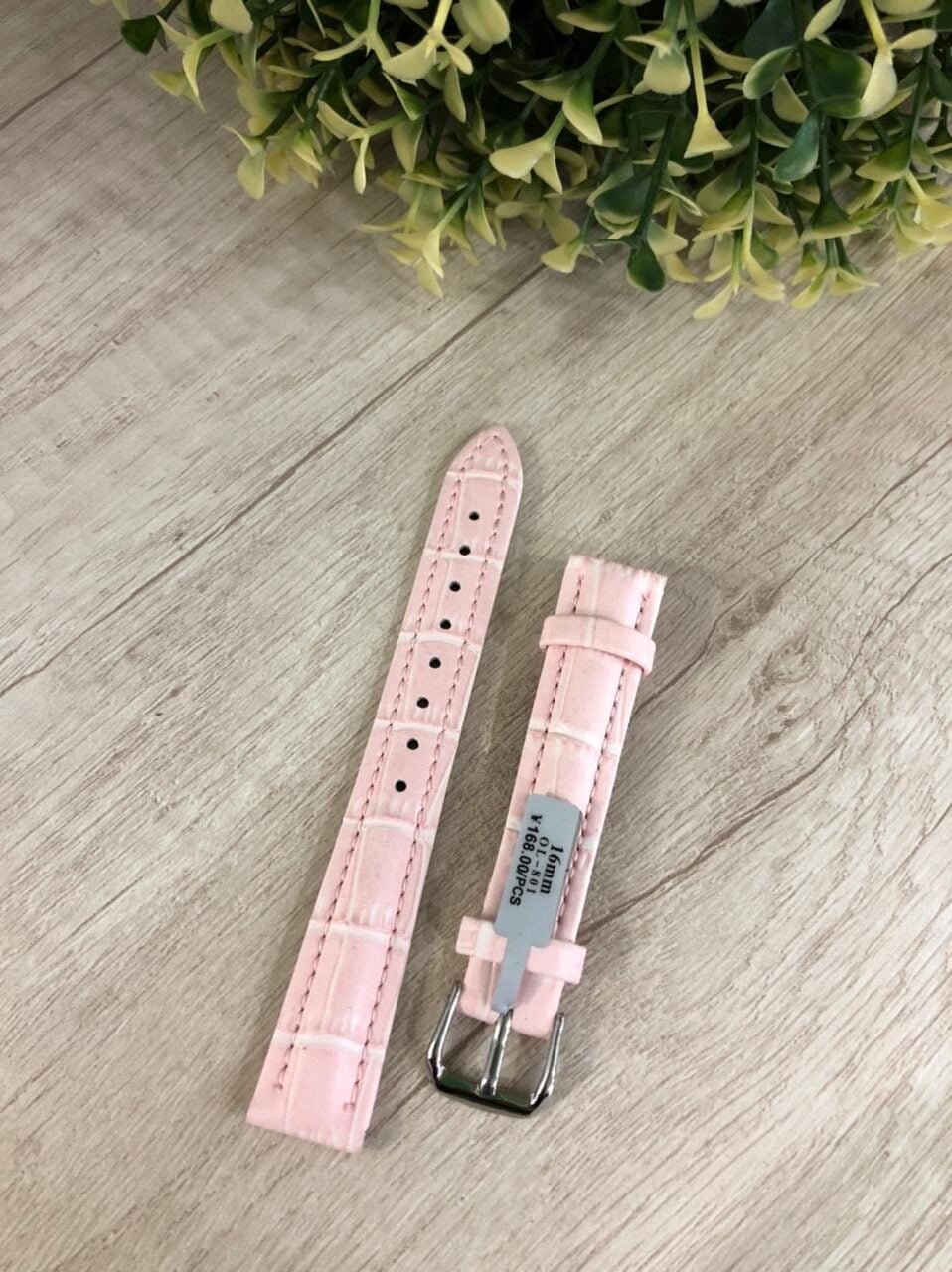 Correa cuero rosa n16