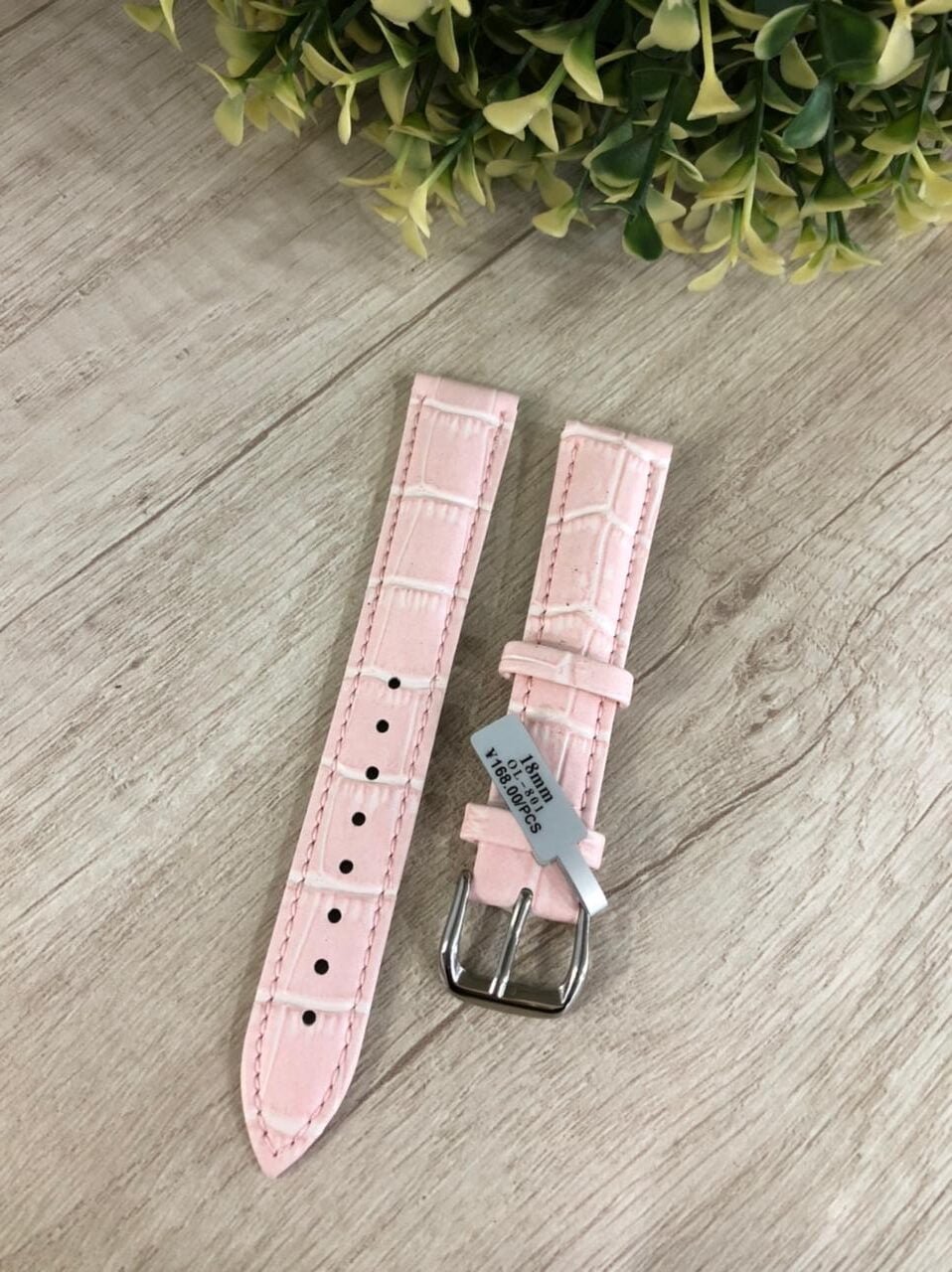 Correa cuero rosa n18