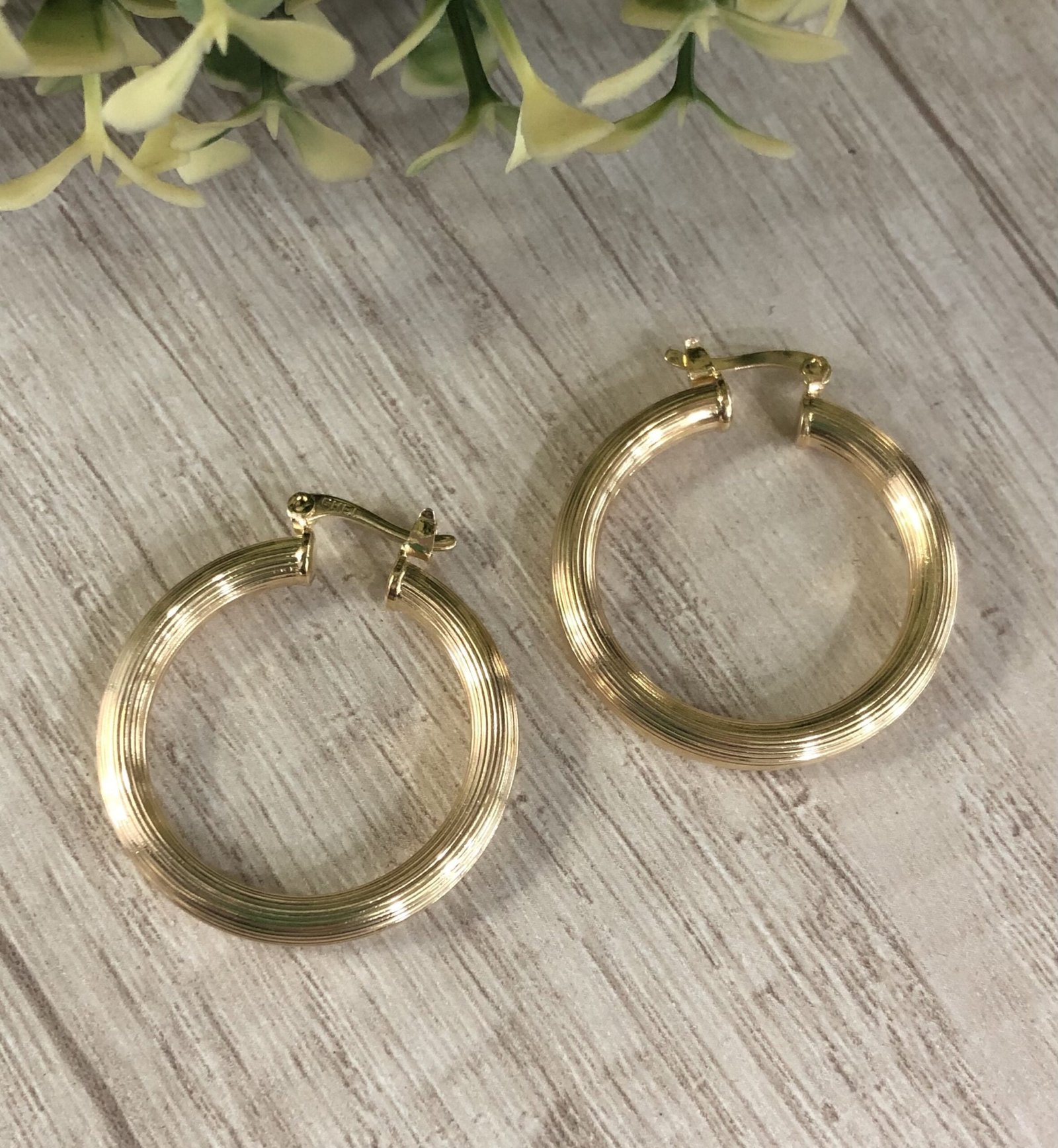 Aros argolla ba?o en oro 30mm