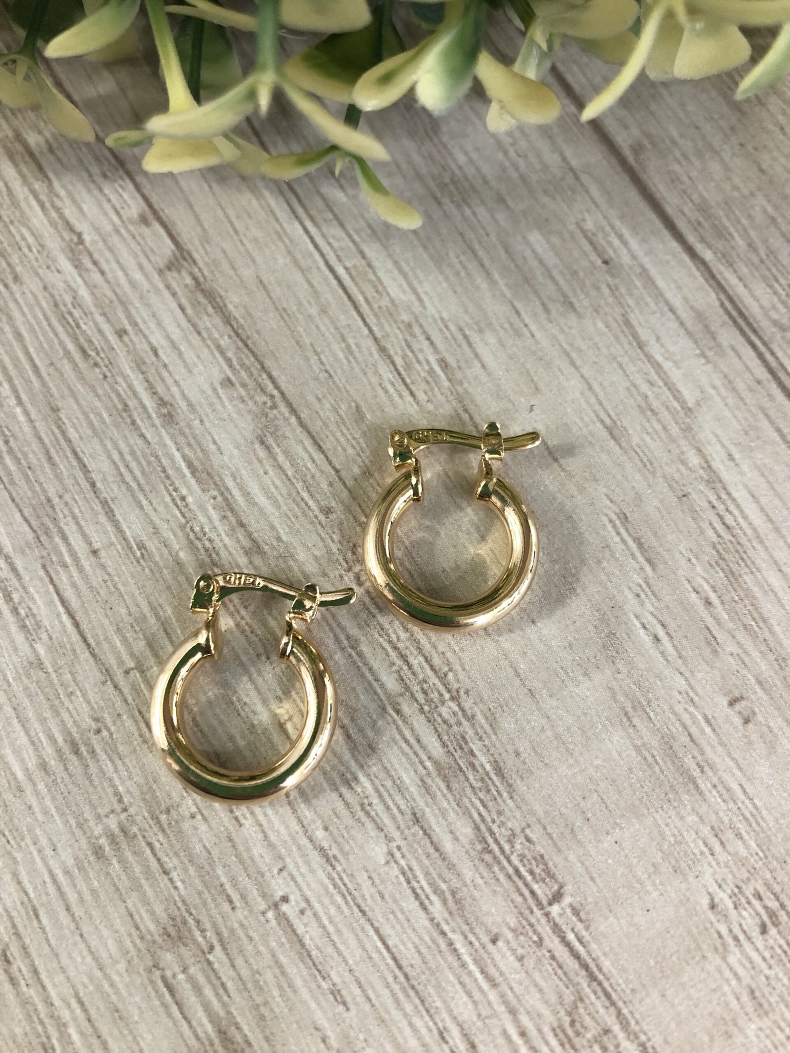 Aros argolla ba?o en oro 18mm
