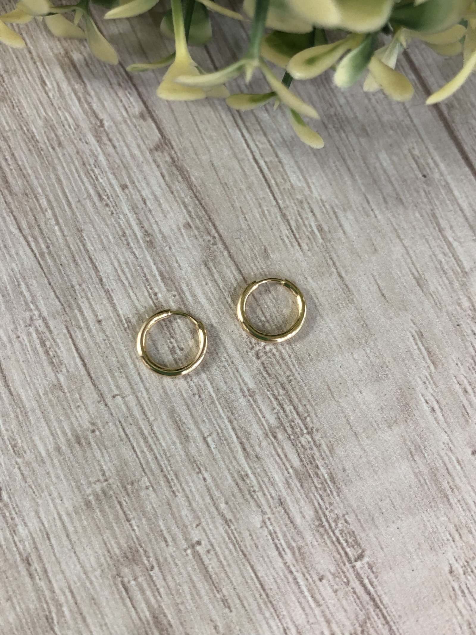 Aros argolla ba?o en oro 10mm