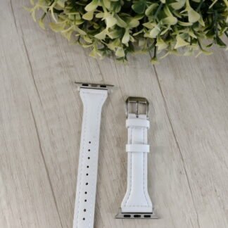 Correa reloj Smartwatch cuero blanca 38/40 mm
