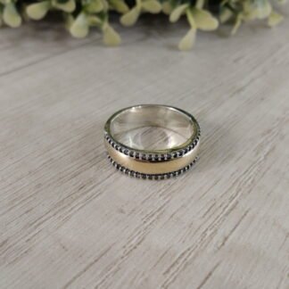 Anillo plata con oro n?20