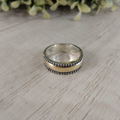 Anillo plata con oro n?20