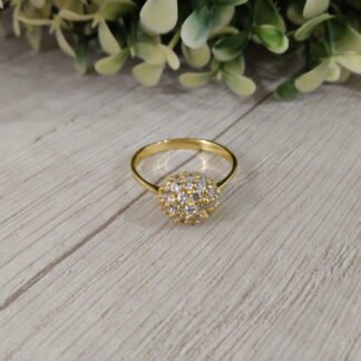 Anillo plata Ba?o en oro 18k n14
