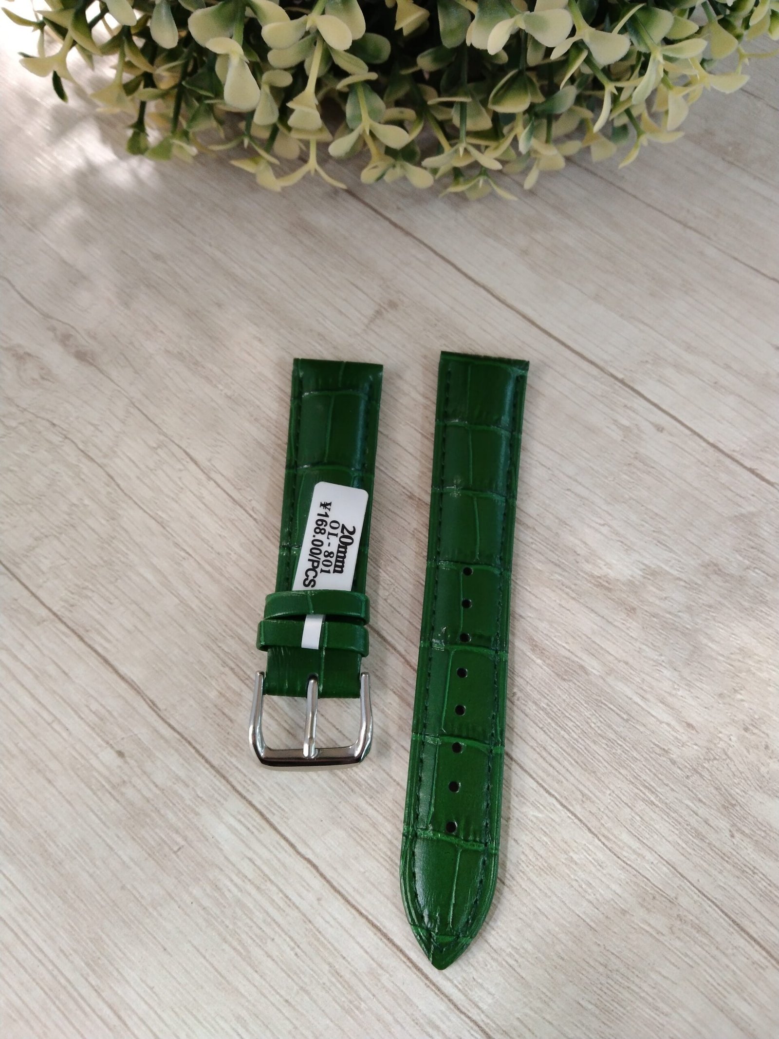 Correa cuero verde n20