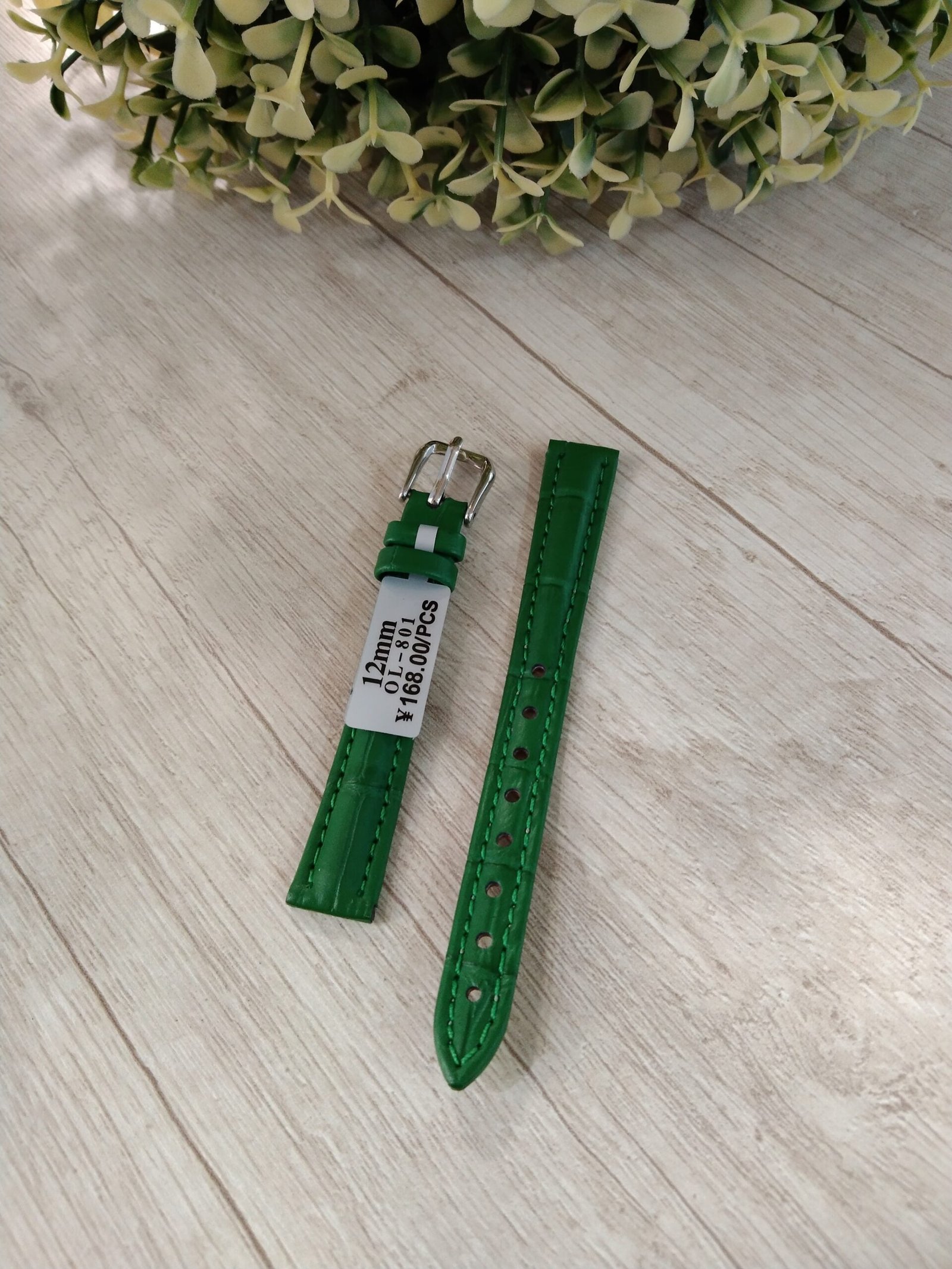 Correa cuero verde n12