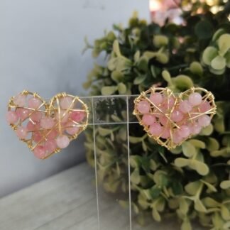 Aros coraz?n ?gatas rosas