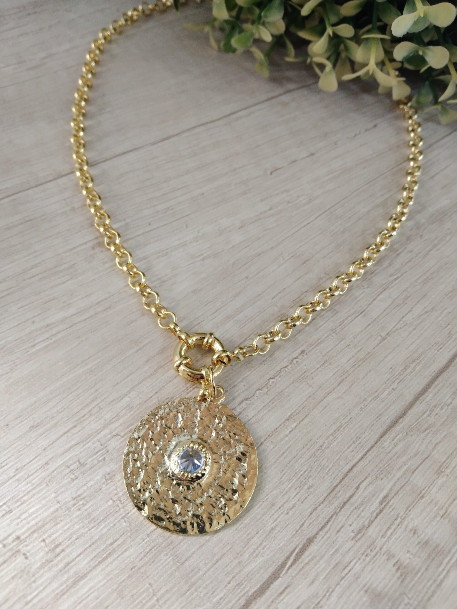 Collar Medall?n circ?n reversible