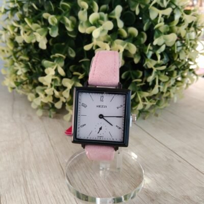 Reloj Kezzi cuadrado correa rosa