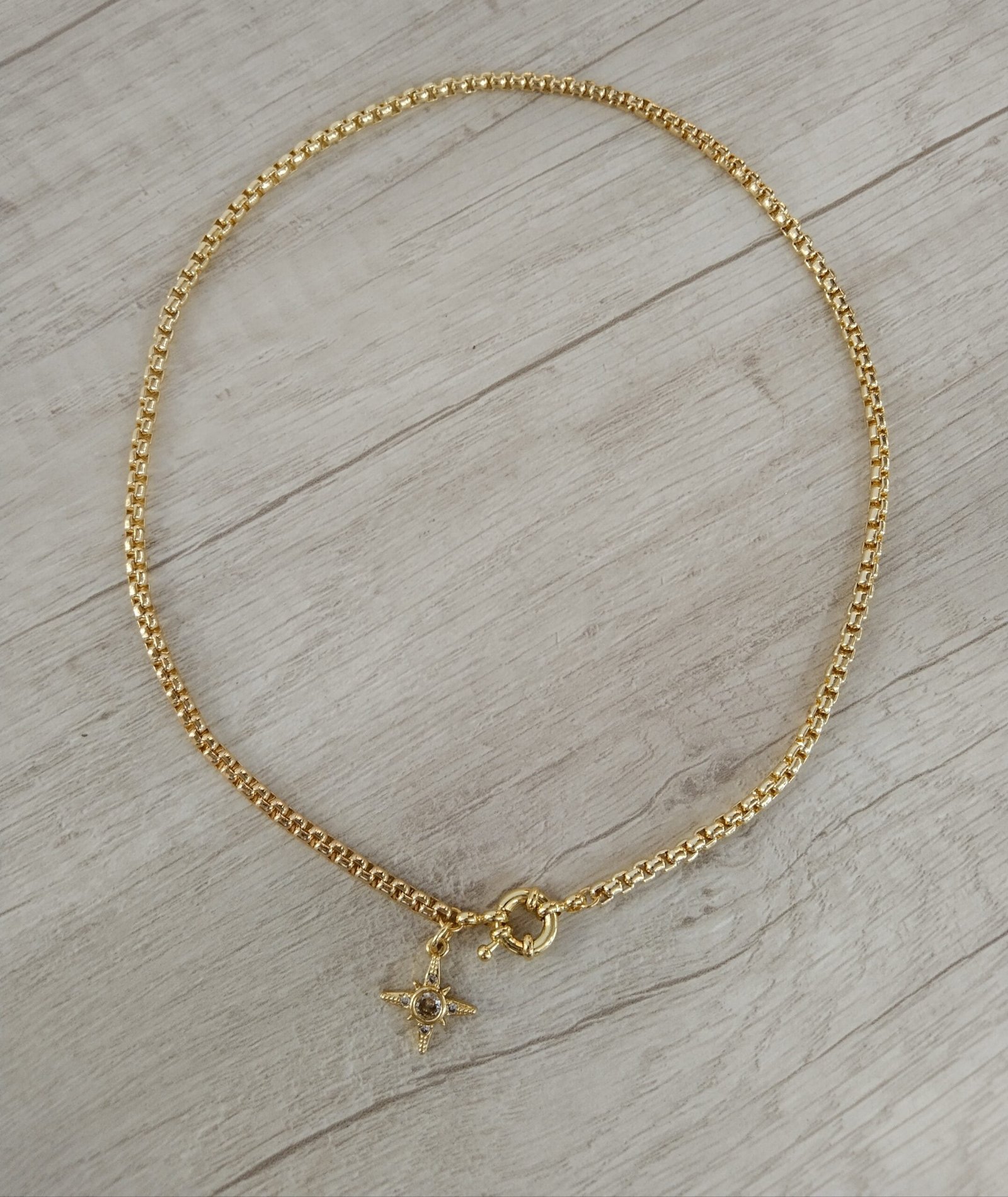 Collar cord?n broche tim?n y dije estrella - Imagen 2