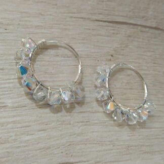 Aros plata argollas cristales