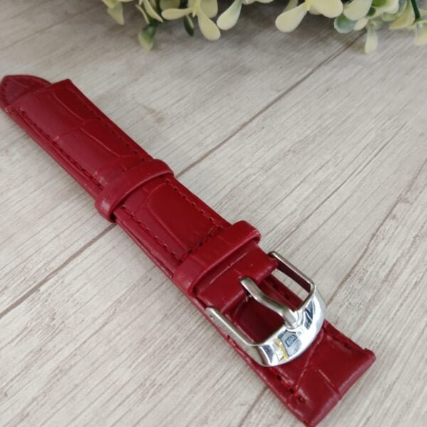 Correa cuero roja 18 mm XL