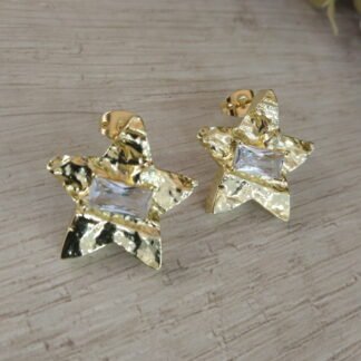 Aros Ba?o oro estrella circ?n