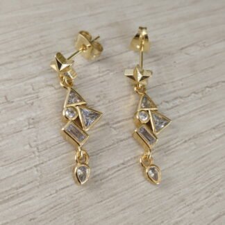 Aros ba?o oro geom?tricos