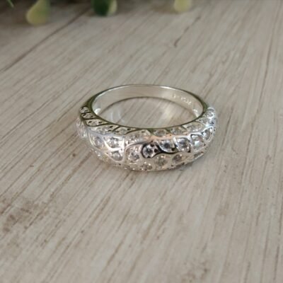 Anillo plata multicircones nro 24