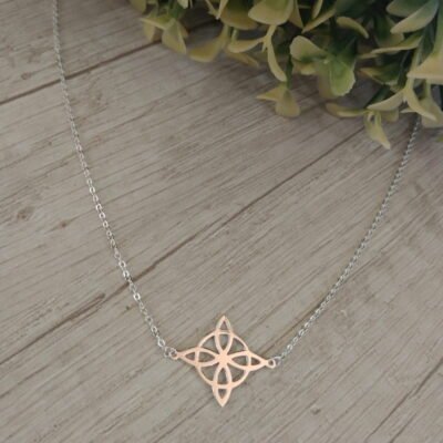 Collar plata nudo de brujas 46 cm