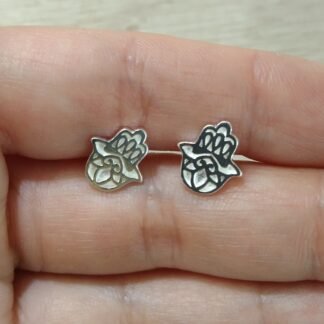 Aros plata mano fatima
