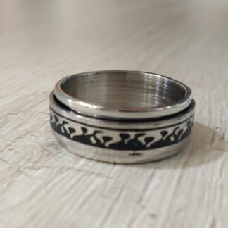 Anillo Acero llamas n?17 antiestres
