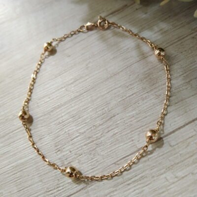 Pulsera esferas oro 18k 20 cm 1,5 gr