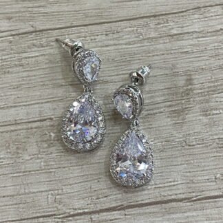 Aros fantas?a fina gota doble microcirc?n
