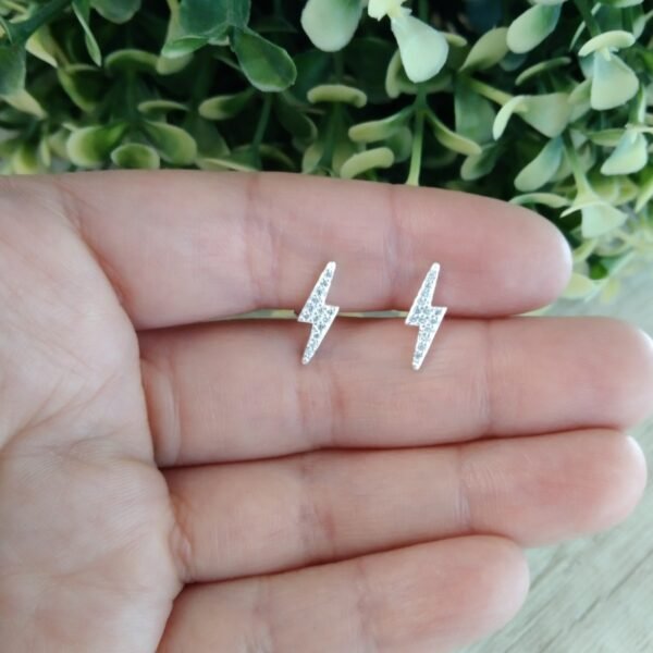 Aros plata Rayo circones