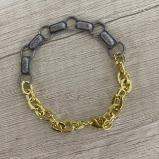 Pulsera eslabones Ba?o en Oro peltre