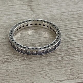 Anillo plata cintillo circones N?16