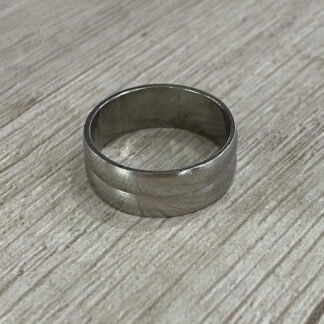 Anillo acero plateado nro 15