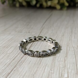 Anillo plata cintillo envejecido nro 20